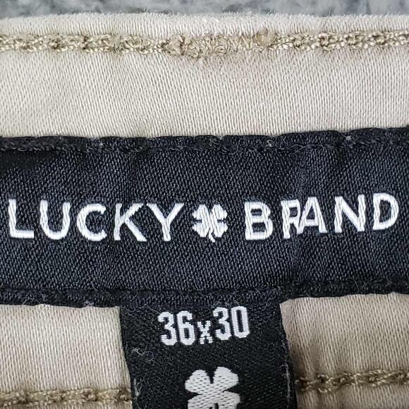 Lucky Brand 223 Straight Stretch Sateen Jean Pants Men's Size 36X30 Khaki Tan - Picture 5 of 11